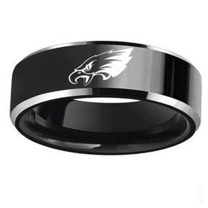 Philadelphia Eagles Stainless Steel Band Ring